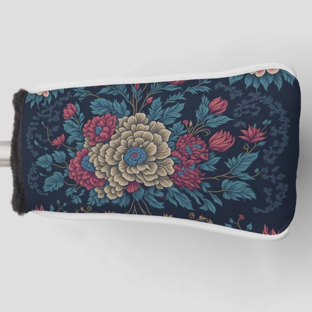 Traditional Mexican Embroidery Pattern Golf Head Cover (Front)