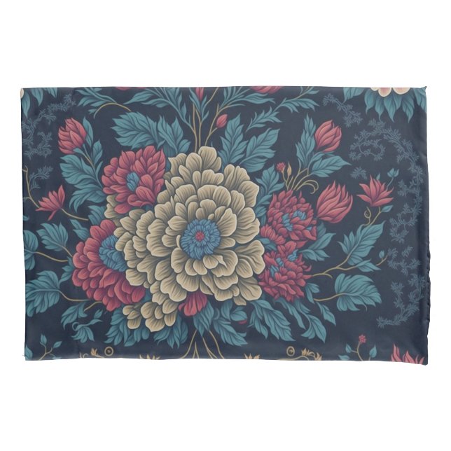 Traditional Mexican Embroidery Pattern Pillow Case (Front)