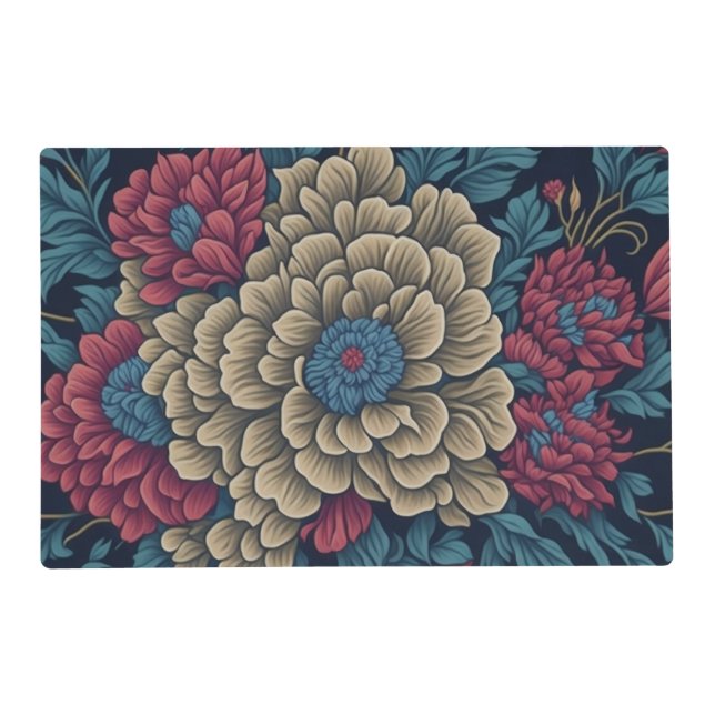 Traditional Mexican Embroidery Pattern Placemat (Front)