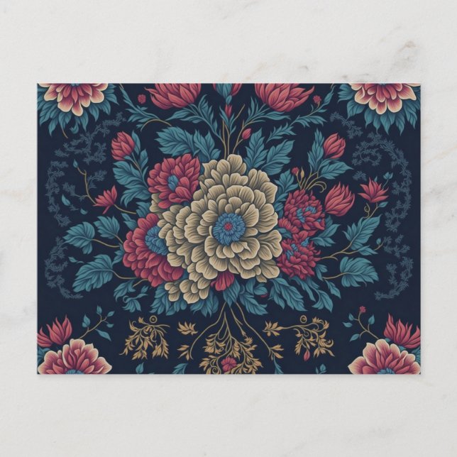 Traditional Mexican Embroidery Pattern Postcard (Front)