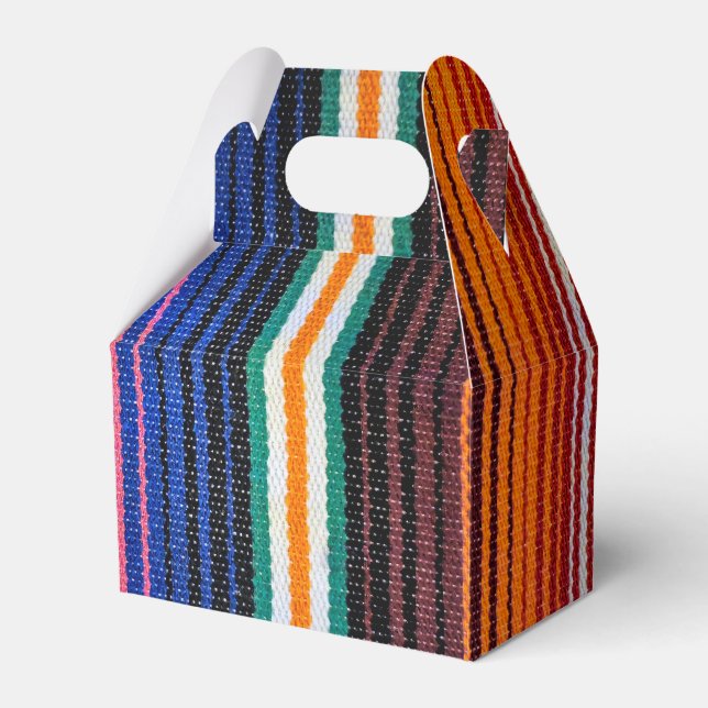 Traditional Mexican Fiesta Design Favor Boxes (Front Side)