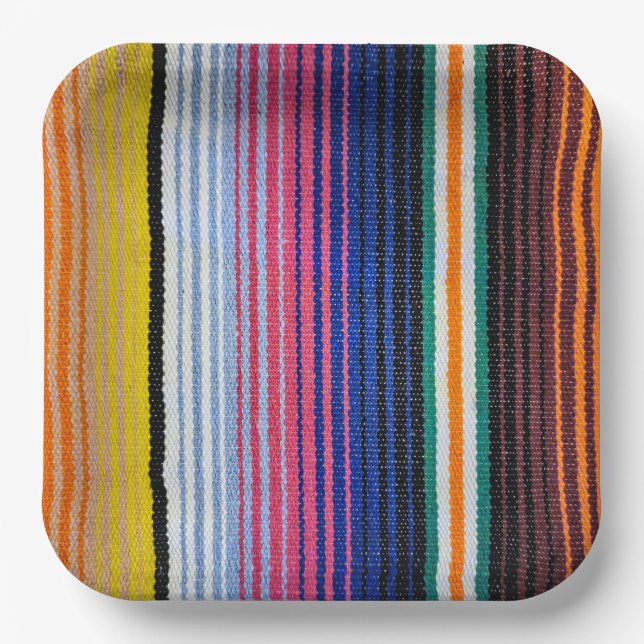 Traditional Mexican Fiesta Design Paper Plates (Front)