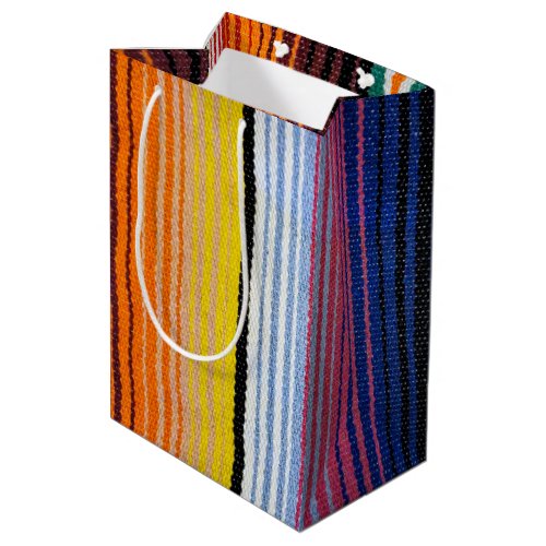 Traditional Mexican Fiesta Stripes Medium Gift Bag