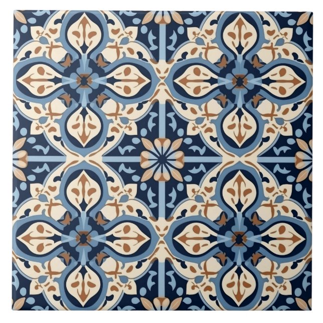 Traditional Mexican Pattern  Ceramic Tile (Front)
