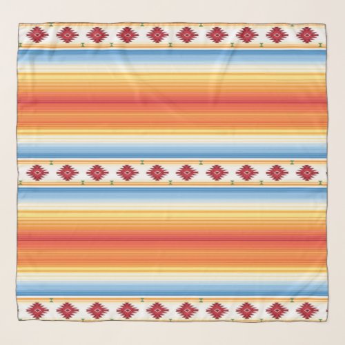 Traditional Mexican Serape Aztec Scarf
