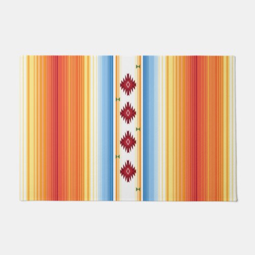 Traditional Mexican Serape Blanket Doormat