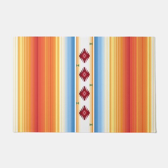 Traditional Mexican Serape Blanket Doormat