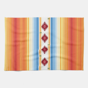 Traditional Mexican Serape Blanket Kitchen Towel