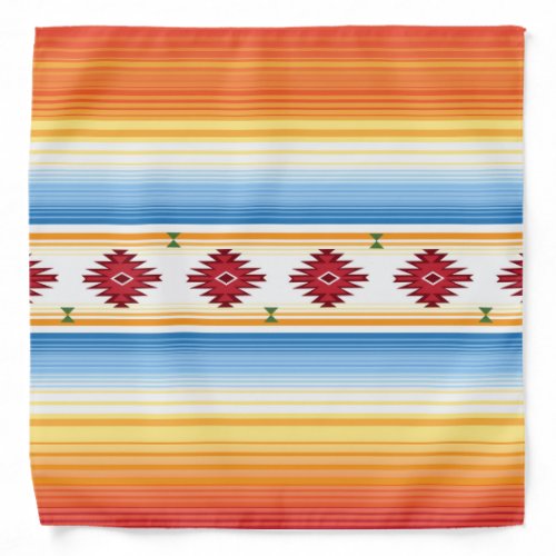 Traditional Mexican Serape Blanket Pattern Bandana