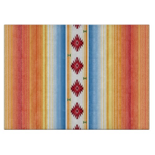 Traditional Mexican Serape Blanket Pattern Cutting Board