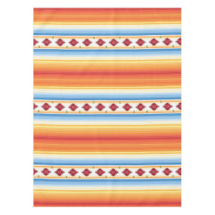 Traditional Mexican Serape Blanket Pattern Tablecloth