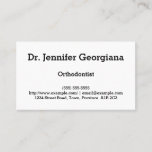[ Thumbnail: Traditional & Minimal Orthodontist Business Card ]