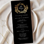 Traditional Monogram Black Crest Classic Wedding Program<br><div class="desc">onyx tuxedo black traditional Monogram Crest Classic Elegant Wedding _____________________________ ***this design is part of a collection*** Experience the charm of timeless elegance with my formal Traditional Monogram Wreath Classic and Elegant Wedding Collection. This collection features personalized monogrammed designs with an intricately woven wreath and frame, encapsulating the essence of...</div>