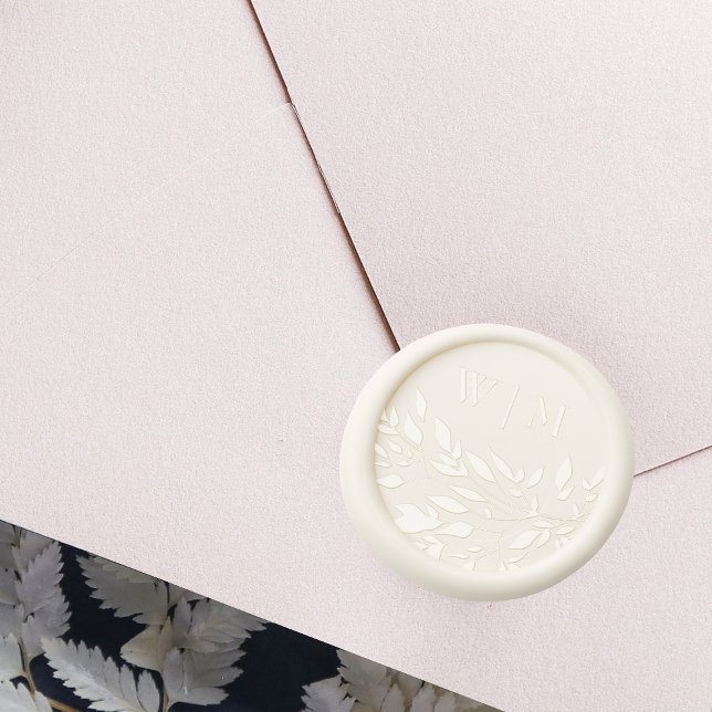 traditional Monogram Crest Classic Elegant Wedding Wax Seal Sticker (Creator Uploaded)