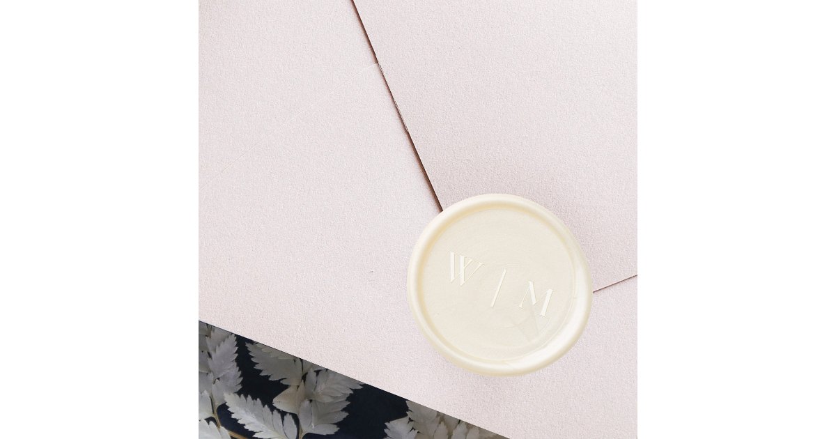 traditional Monogram Crest Classic Elegant Wedding Wax Seal Sticker ...