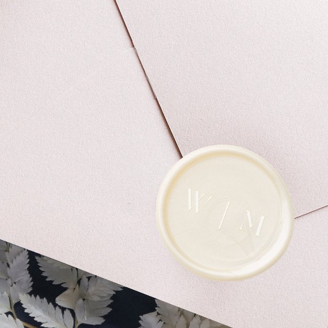 traditional Monogram Crest Classic Elegant Wedding Wax Seal Sticker (Creator Uploaded)