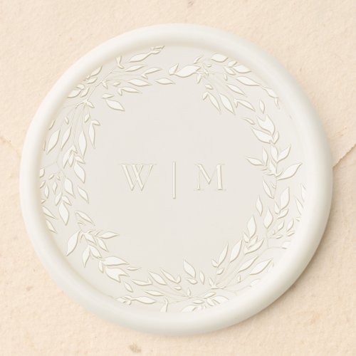 traditional Monogram Crest Classic Elegant Wedding Wax Seal Sticker