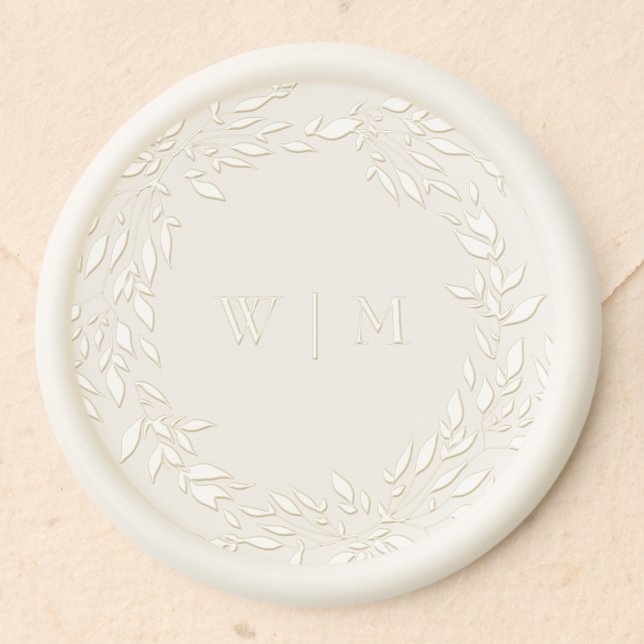 traditional Monogram Crest Classic Elegant Wedding Wax Seal Sticker (Creator Uploaded)