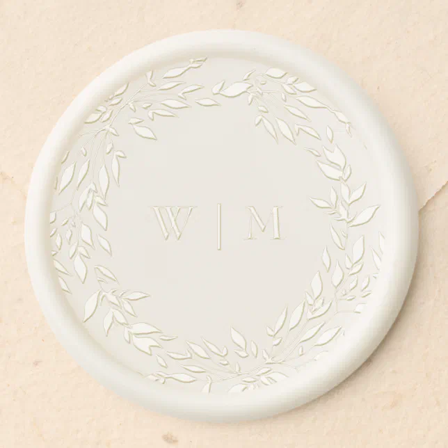 traditional Monogram Crest Classic Elegant Wedding Wax Seal Sticker ...