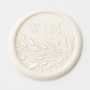 traditional Monogram Crest Classic Elegant Wedding Wax Seal Sticker