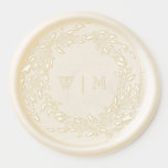 traditional Monogram Crest Classic Elegant Wedding Wax Seal Sticker<br><div class="desc">traditional Monogram Crest Classic Elegant Wedding _____________________________ ***this design is part of a collection*** Experience the charm of timeless elegance with my formal Traditional Monogram Wreath Classic and Elegant Wedding Collection. This collection features personalized monogrammed designs with an intricately woven wreath and frame, encapsulating the essence of a classic, memorable...</div>