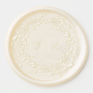 traditional Monogram Crest Classic Elegant Wedding Wax Seal Sticker