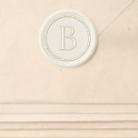 Traditional Monogram Elegant Wedding Wax Seal Sticker<br><div class="desc">Simple wedding wax seal stickers with your one initial monogram inside of a circle.  A classic,  traditional design without graphics makes this great for a formal wedding invitation suite.</div>