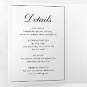 Traditional Monogram Formal Elegant Wedding Tri-Fold Invitation (Inside First)