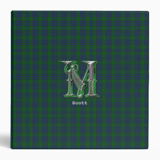 Traditional Montgomery Tartan Plaid Monogram 3 Ring Binder