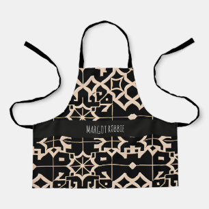Traditional Moroccan Texture Beige Modern Pattern Apron