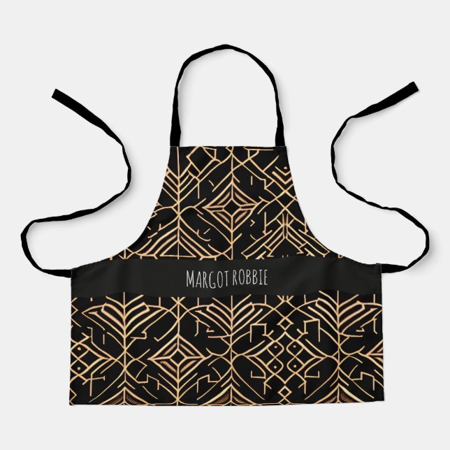 Traditional Moroccan Texture Minimal Pattern Apron (Front)