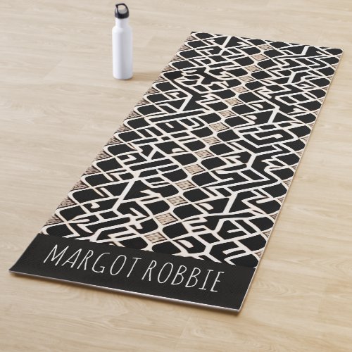 Traditional Moroccan Texture Modern Mosaic Pattern Yoga Mat