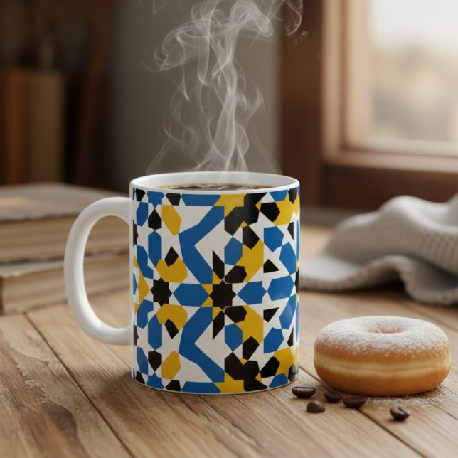 Traditional Moroccan Zellige Geometric Pattern  Coffee Mug (Creator Uploaded)