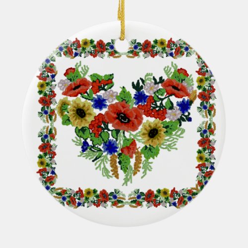 Traditional Motif Romanian Traditional Motif  T_S Ceramic Ornament