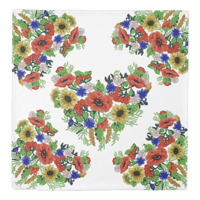 Traditional Motif, Romanian Traditional Motif  T-S Duvet Cover (Front)
