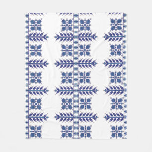 Traditional Motif, Romanian Traditional Motif T-S Fleece Blanket