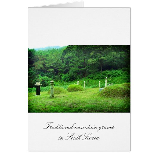 Traditional mountain graves in South Korea Cards (Front)