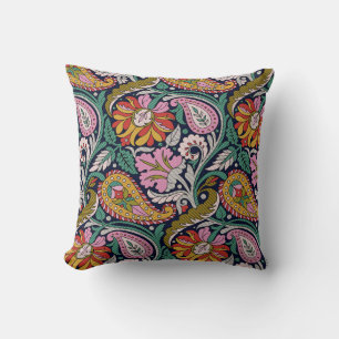 Traditional Mughal Allover Designart,asian,backgro Throw Pillow