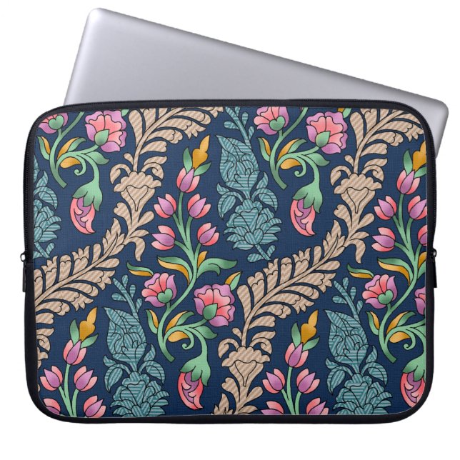 Traditional Mughal Allover Designart,pattern,flora Laptop Sleeve (Front)
