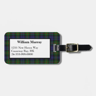 Traditional Murray Tartan Plaid Luggage Tag