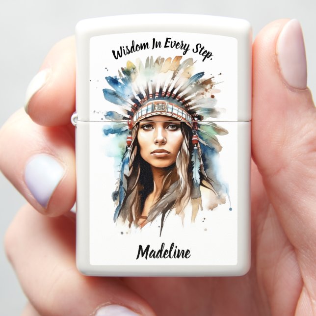 Traditional Native Indian Cultural Heritage Zippo Lighter (In Hand)