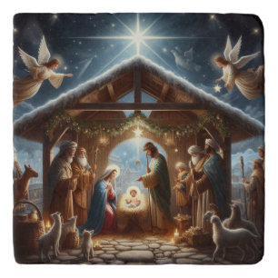 Traditional Nativity Scene Trivet