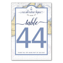 Traditional Nautical Martha's Vineyard | 40s Table Number