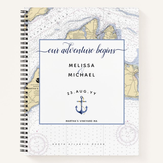 Traditional Nautical Wedding Planning + Organizing Notebook (Front)