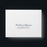 Traditional Navy Blue Formal Elegant RSVP Wedding Envelope<br><div class="desc">Simple Wedding RSVP Envelope featuring your names in an elegant calligraphy along with your return address. All text is in navy blue over a white background and may be changed to any color you wish by clicking the "customize" button. This classic style Wedding RSVP Envelope with traditional calligraphy is perfect...</div>