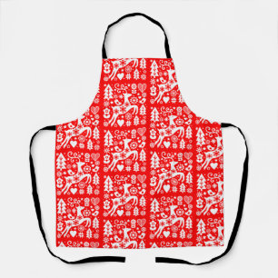 Traditional Nordic Christmas Decor Apron