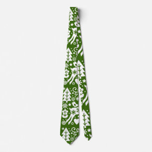 Traditional Nordic Christmas Decor Neck Tie