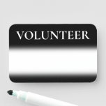 [ Thumbnail: Traditional, Nostalgic "Volunteer" Name Tag ]