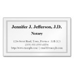 [ Thumbnail: Traditional Notary Magnetic Business Card ]