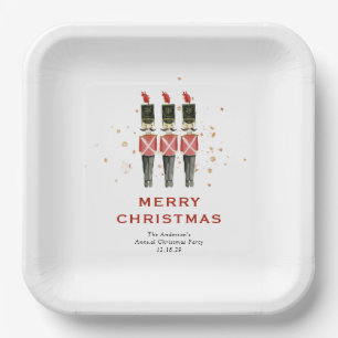 Traditional Nutcracker Christmas Paper Plates